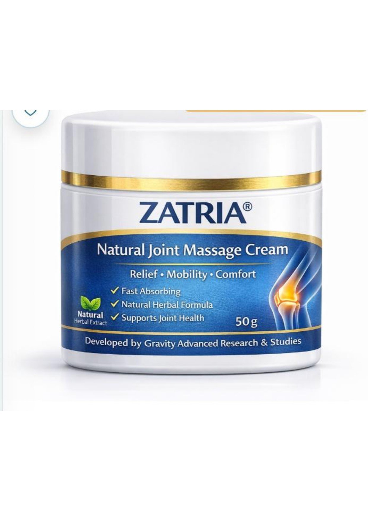 Zatria Natria Massage Cream - Barcode 795697328826