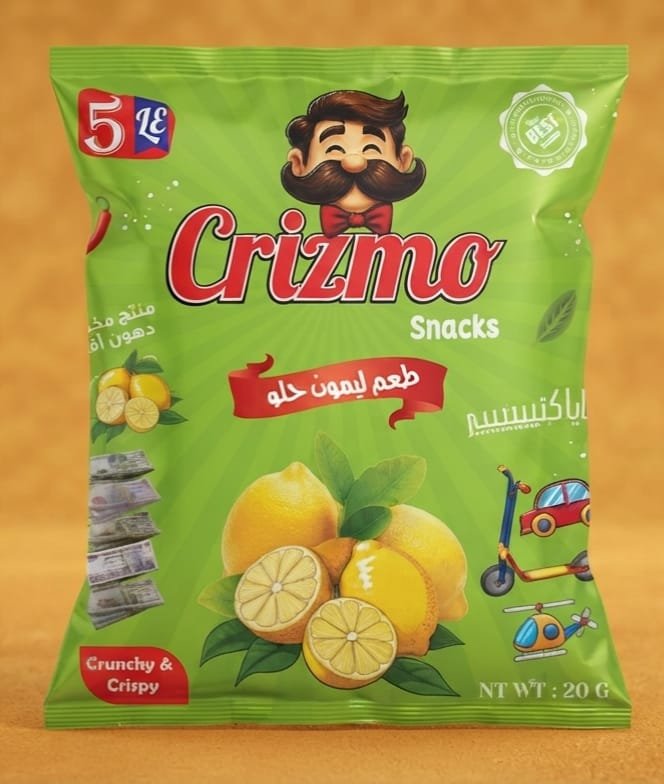 كريزمو سناكس ليمون حلو - Barcode 795697347186