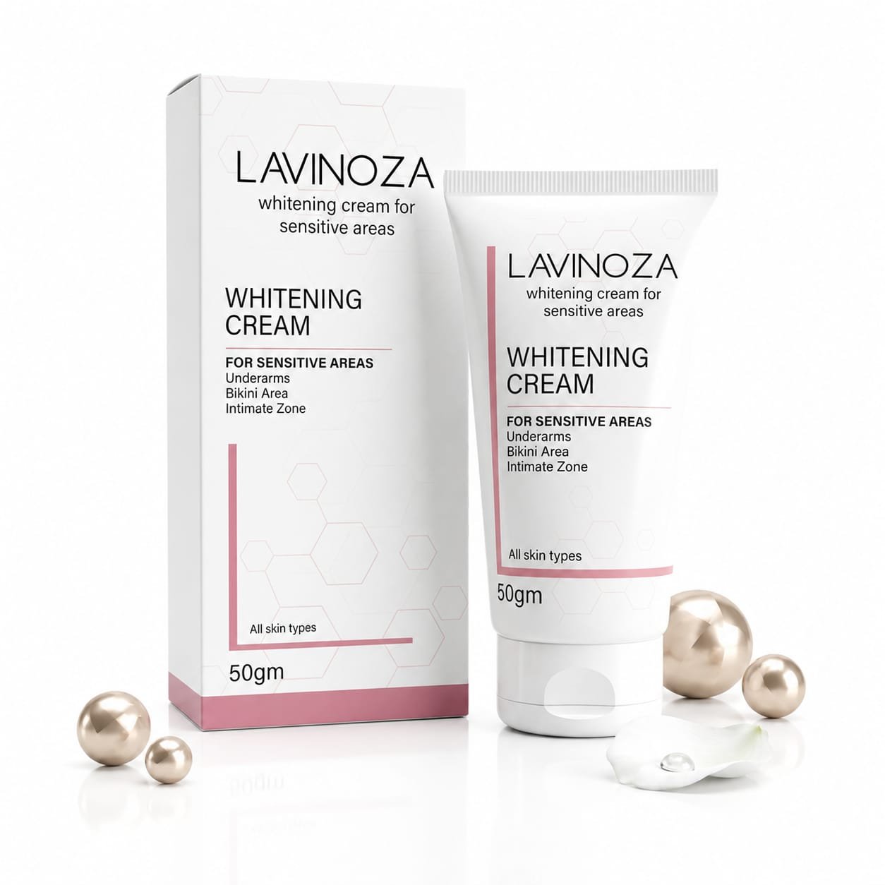 Breezyderm pharma lavinoza whitening cream for sensitive areas - Barcode 795697279326