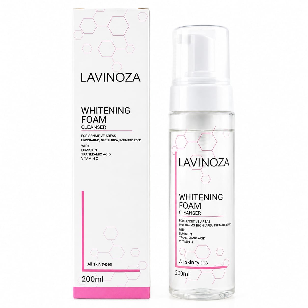 Breezyderm pharma lavinoza whitening foam for sensitive areas - Barcode 795697199228