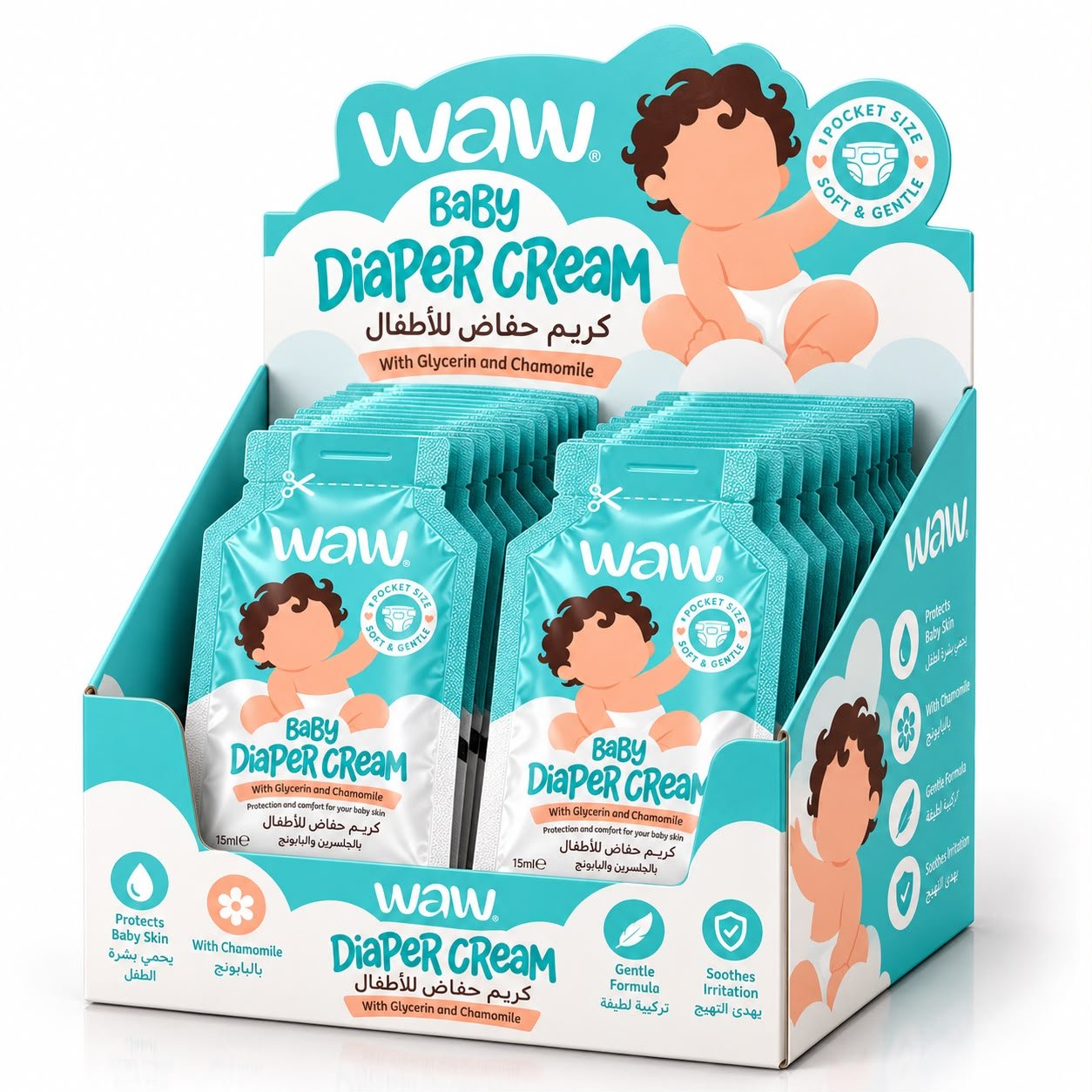 WAW BABY DIAPER CREAM SHOW BOX - Barcode 795697423545