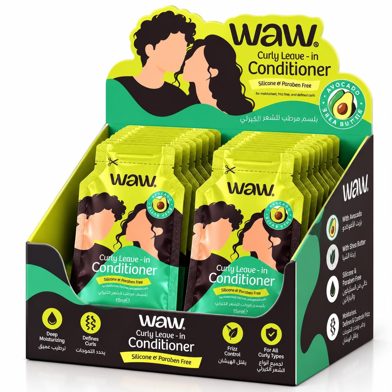 WAW CURLY LEAVE IN CONDITIONER SHOW BOX - Barcode 795697423767