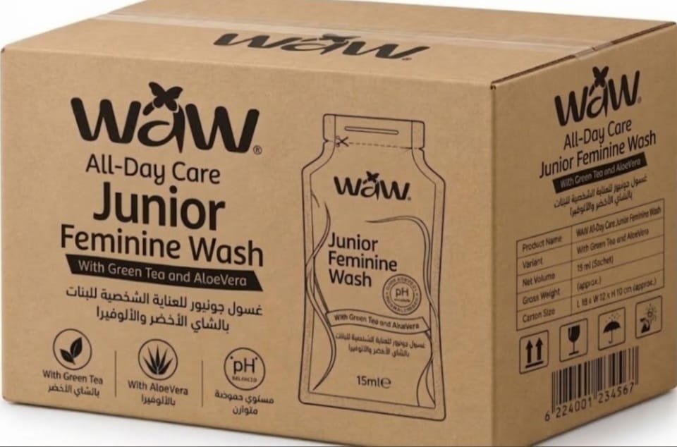 WAW JUNIOR FEMININE WASH BIG CARTON - Barcode 795697423781